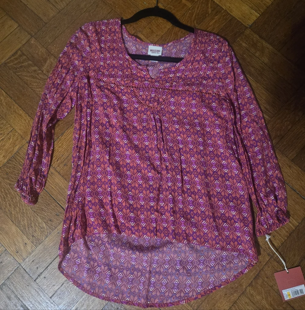 Women's Pinkish Tones Long Sleeve Top Mossimo - Picture 2 of 6
